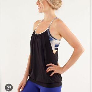 Lululemon No Limits Tank- Black/Milky Way Multi Size 4